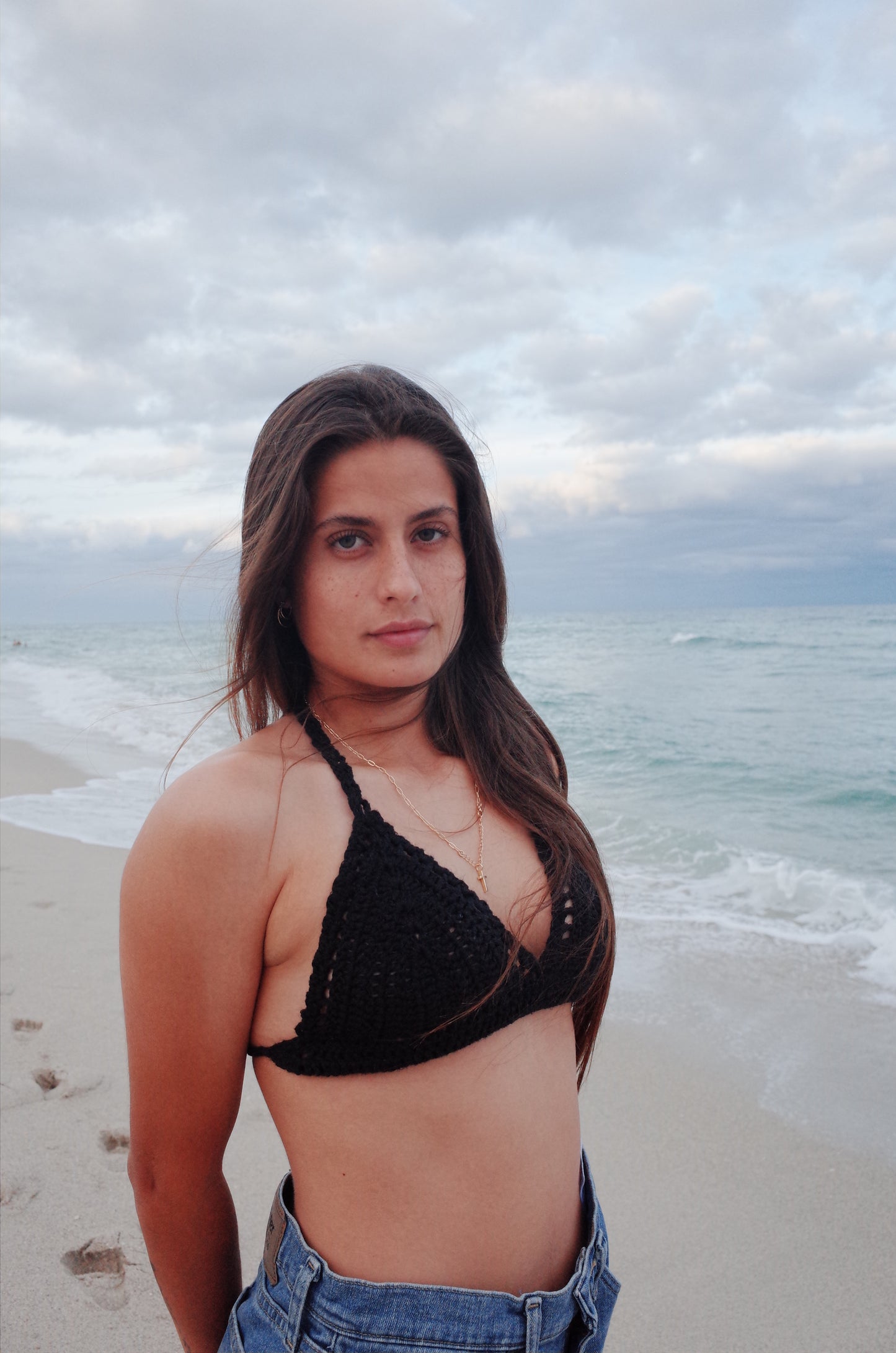 handmade organic cotton crochet knit beach bikini set π